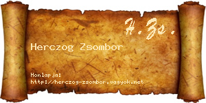 Herczog Zsombor névjegykártya